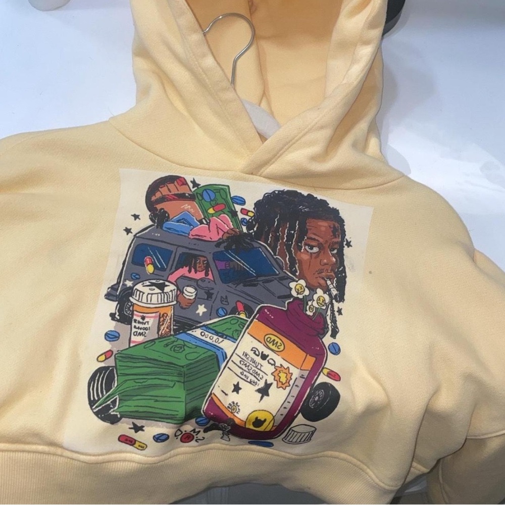 Graphic Awfullotoffunds cropped hoodie